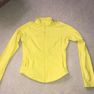 Women’s fitted yellow lulu lemon workout jacket